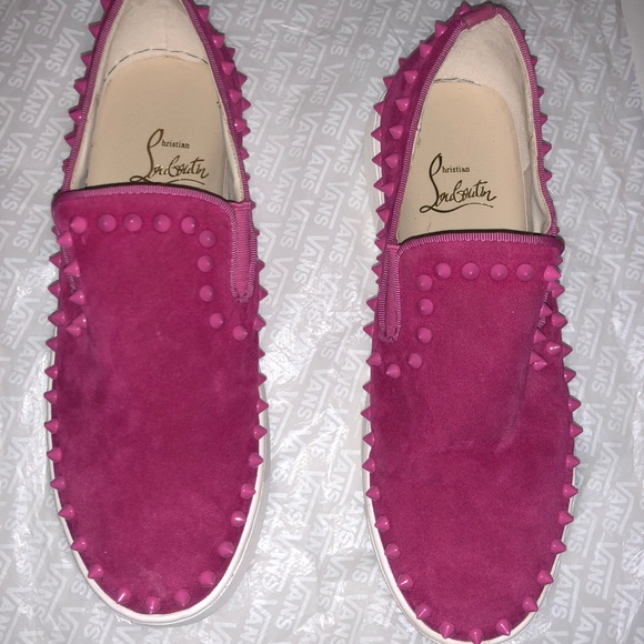 Christian Louboutin Pink PIK Women’s Boat Shoes - Picture 2 of 5